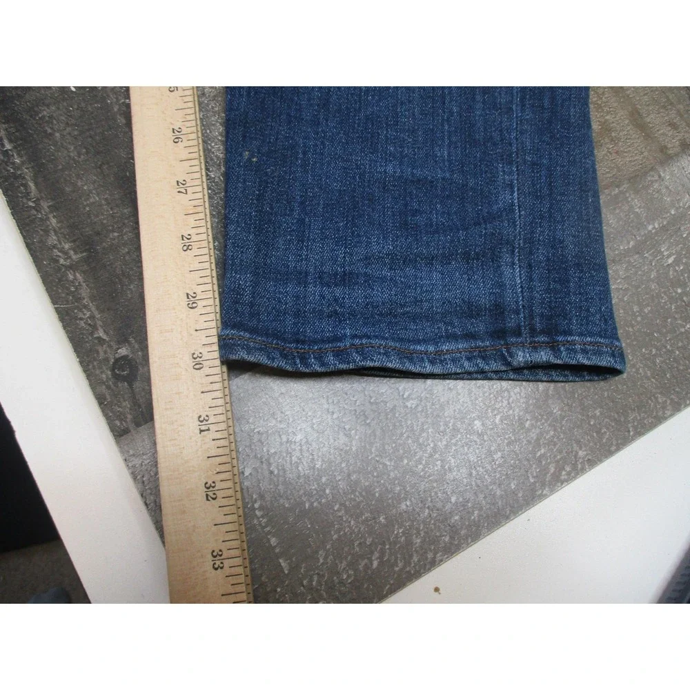 G-Star RAW 3301 Slim Jeans Mens 36x34 Blue Denim Button Fly Straight Fit Pants